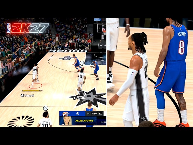 NBA 2K27 RAW GAMEPLAY: SPURS VS. THUNDER FULL GAME (NO COMMENTARY)