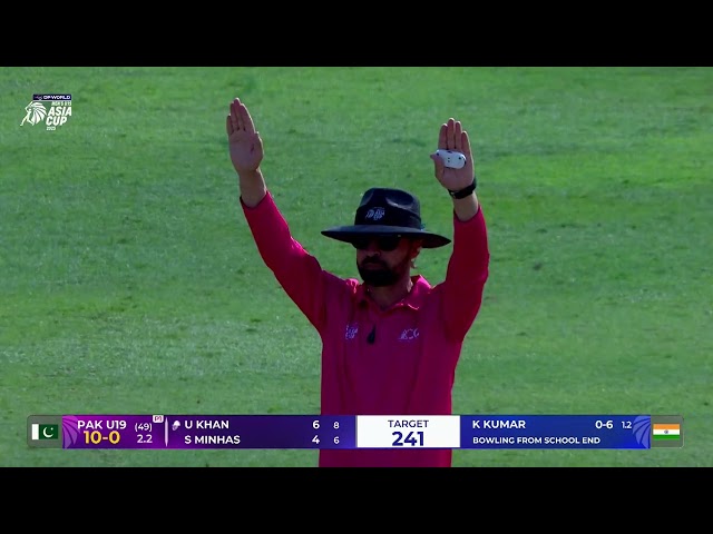 Usman gets off the mark | India U19 v Pakistan U19 | DP World Men's U19 Asia Cup 2025