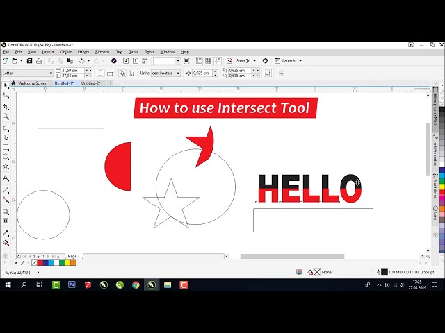 How to use Intersect Tool in CorelDraw