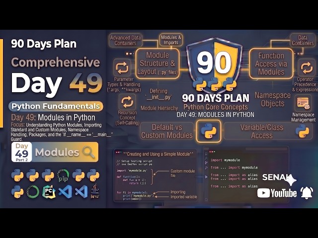 🔥 Day 49 – 90 Days Plan | Python Modules | Complete Beginner to Professional 🚀