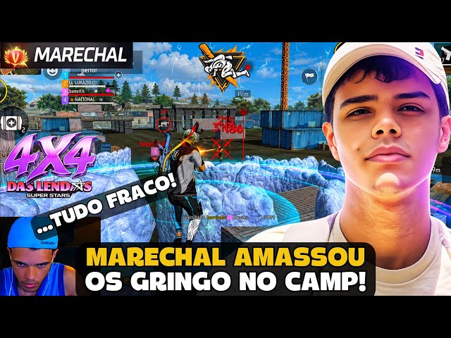 MARECHAL CRUSHED THE GRINGOS IN THE "4V4 LEGENDS SUPER STARS"! FREE FIRE - MARECHAL HIGHLIGHTS