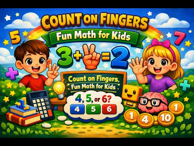 Count of Fingers Fun easy math Learning for Kids | Learn Math for kids 3 to 6 Years