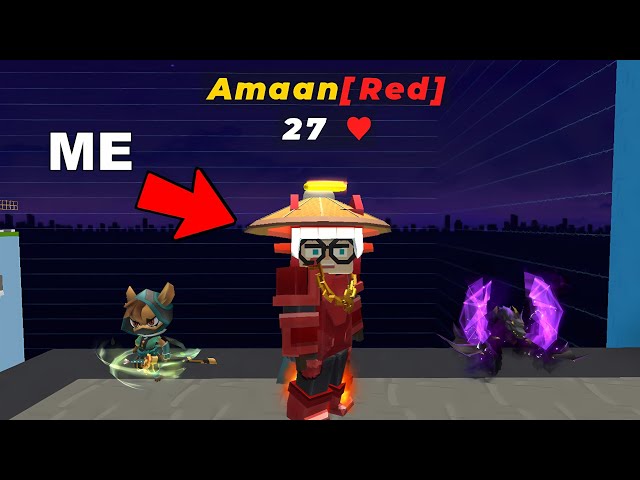 I Hack Amaan BG in Bedwars!! (Blockman Go)