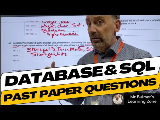 Database & SQL Exam Paper Questions - Step-by-Step Lesson from the Classroom