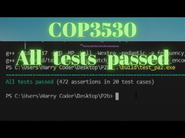 [SOLVED] COP3530 - Huffman Encoding/Decoding C++ Project