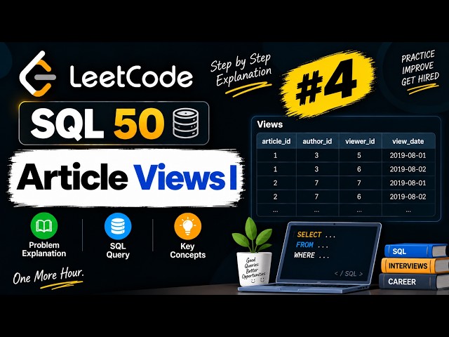 LeetCode SQL 50 #4 | Article Views I | SQL Interview Prep