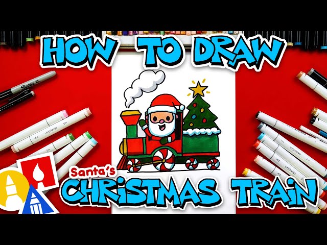 How To Draw Santa’s Christmas Train
