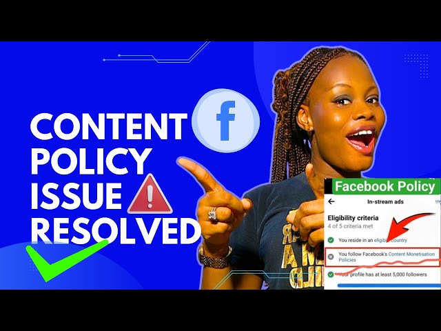 Do This To Resolve Facebook’s Content Monetization Policy Issue Now  (works 100%)