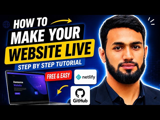 How to Host HTML CSS Website for Free | Make Website Live Using Netlify & GitHub