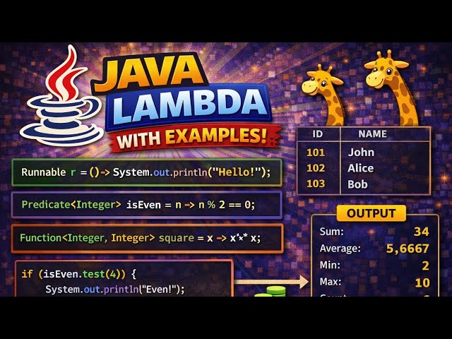 Lambda Expressions in Java | Java 8 Tutorial with Examples