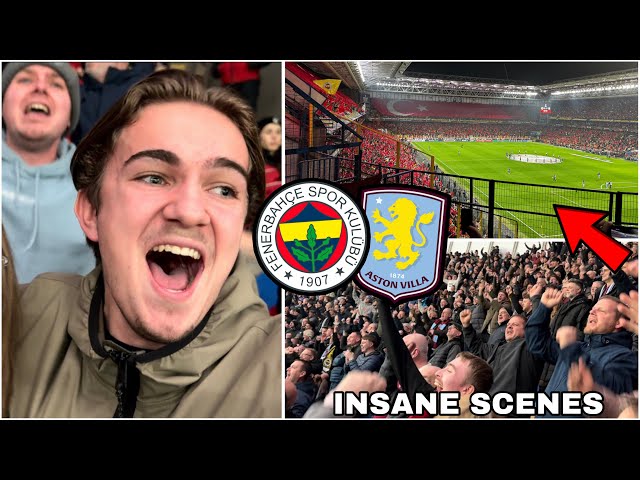 AWAY END MOCK FENERBACHE & CRAZY ATMOSPHERE in Fenerbaçhe vs Aston Villa