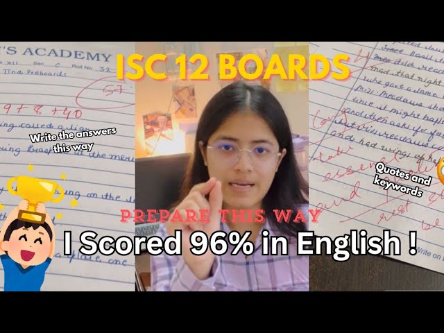 How I scored 96% in English in ISC 12 💯  | Follow this strategy! | BEST TIPS AND TRICKS