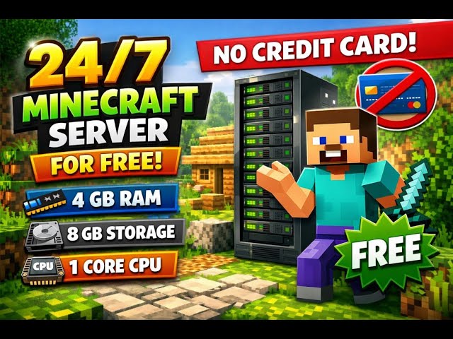 How to Create a 24/7 Minecraft Server for Free (No Credit Card)