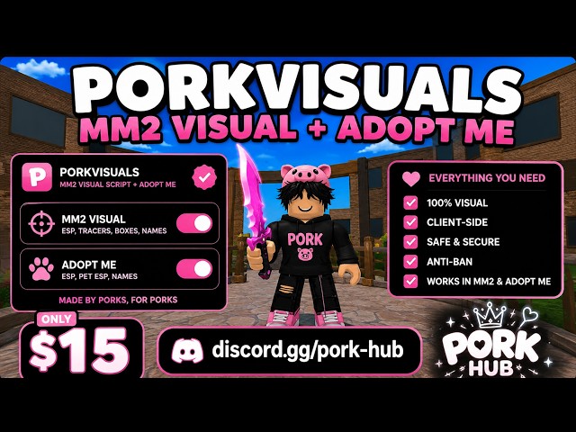 The BEST MM2 VISUAL SCRIPT EVER!? | Paid | MM2 VISUAL Script |  Fake Trade | discord.gg/pork-hub