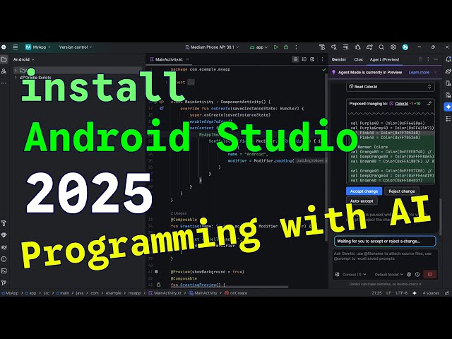 Android Studio & Gemini AI setup 2025: Start building Apps TODAY!