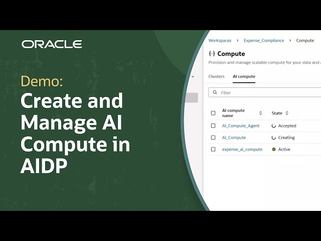 How to Create and Manage AI Compute in Oracle AI Data Platform