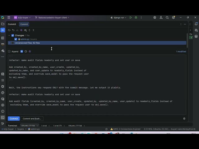 Claude Commit Message