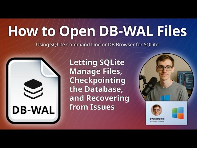 How to Open DB-WAL Files (SQLite Write-Ahead Log)