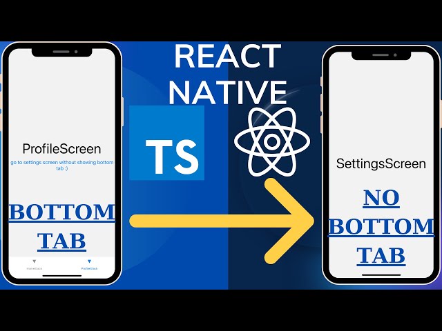 How to Navigate without Showing Bottom Tab - React Native Bottom Tab Tutorial - TypeScript Expo App