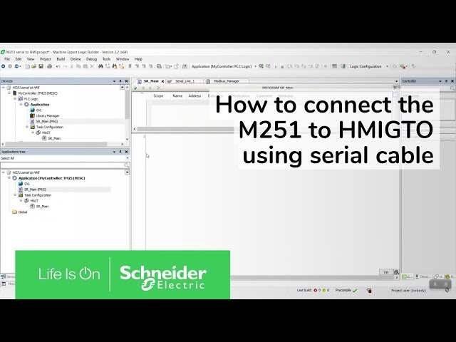 Schneider M251 PLC serial communication to HMIGTO | Schneider Electric