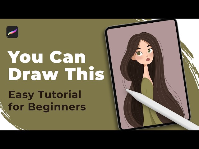 PROCREATE Drawing for Beginners - EASY Step by Step Tutorial