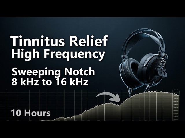 Tinnitus Relief  | High Frequency Sweeping Notch Noise |  8 kHz to 16 kHz | 10 Hours