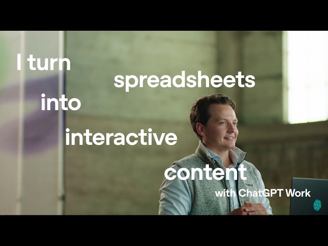 How to Turn a Forecast Spreadsheet Into an Interactive Planning Tool With ChatGPT Work