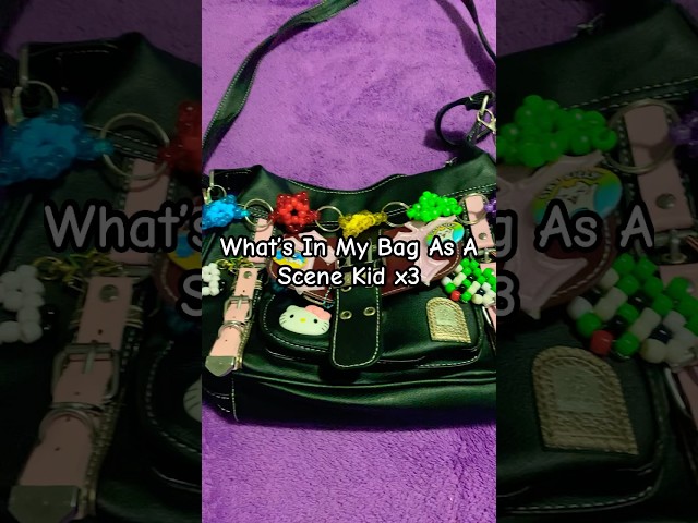 What’s In My Bag As A Scene Kid #kandi #kandikid #scenecore #scenekid #diycrafts #diy #preppy #scene