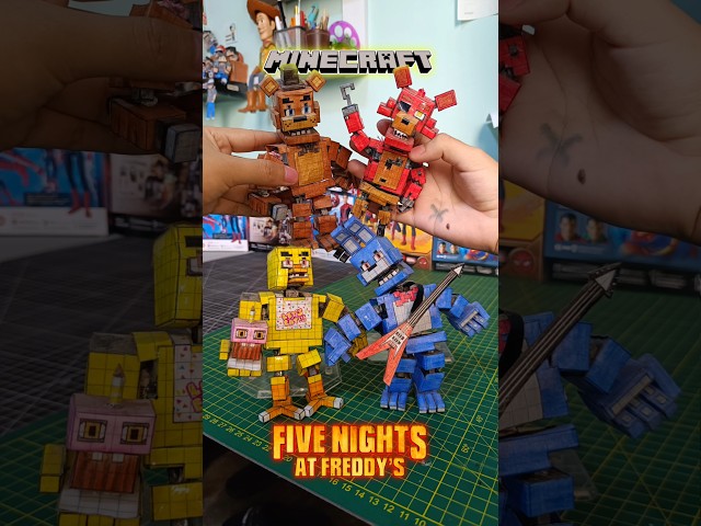 Five Nights at Freddy's #minecraft #papercraft #manualidades #fnaf #short #skibiditoilet #shorts #xd