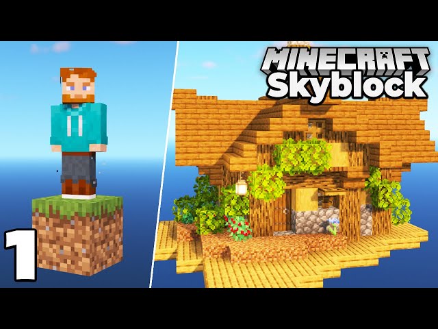 Minecraft Skyblock, but it's One Block #1 Starter house!