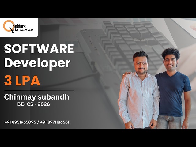 3 LPA Job Achievement | Chinmay Subandh Gets Placed as Software Developer