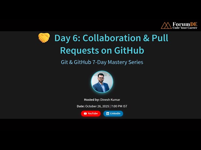 Day 6 | Collaboration & Pull Requests on GitHub | ForumDE | #collaboration #github  #tech