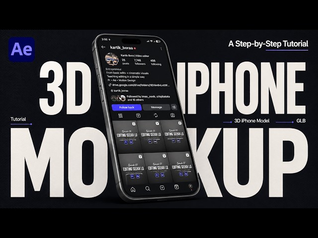Create a 3D iPhone Mockup in After Effects — No Plugins!