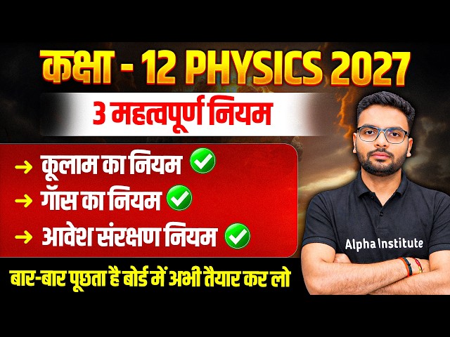 Class 12 Physics Chapter 1 | kulam ka niyam | Gauss ka niyam | Aavesh Canrakshan ka Niyam | UP Board