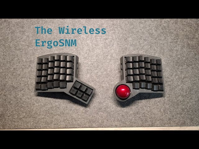 ErgoSNM v3 - Wireless Split Keyboard Integrated with Trackball