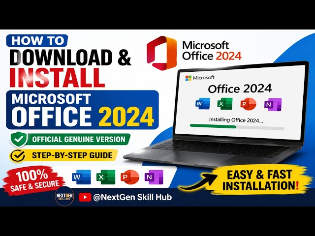 How to Download & Install Microsoft Office 2024 for Free | Official Genuine Version | Step-by-Step