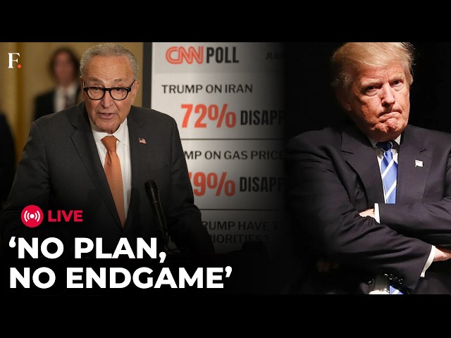 US IRAN WAR LIVE: Chuck Schumer Tears Into Trump's Iran War Strategy, Demands Congress Act