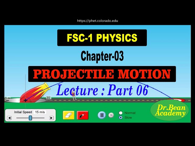 FSC-1 Physics Chapter03 Projectile Motion Theory Part-06   (A-Level )