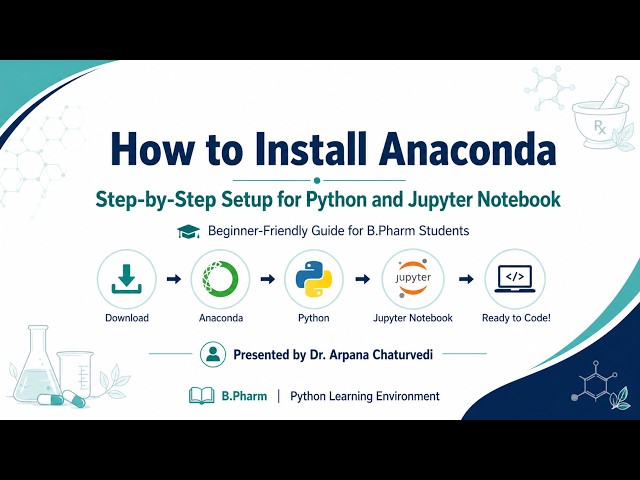 1.2 How to Install Anaconda & Jupyter Notebook for Python | BP101T Pharmacy Students (NEP 2020)