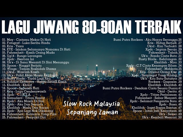 LAGU JIWANG 80-90AN TERBAIK! Slow Rock Malaysia Sepanjang Zaman