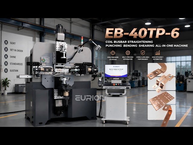 Automated Busbar Bending, Punching & Shearing | 3D Auto-Programming | EB-40TP-6