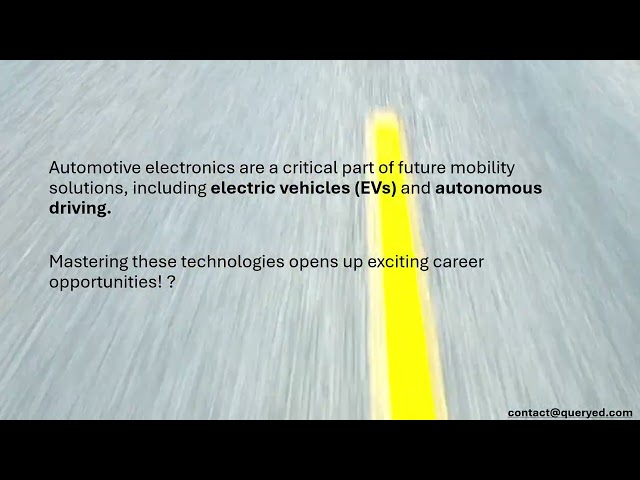 Automotive Electronics Explained | Basics for Beginners