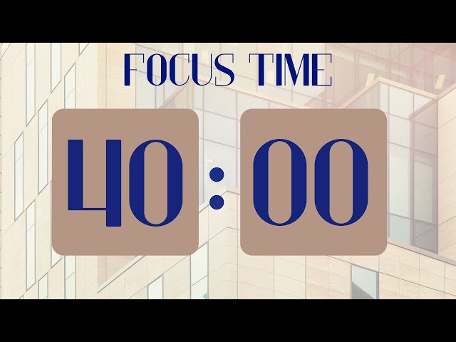 Hẹn Giờ 40 Phút 🧡 Đồng Hồ Tập Trung 🧡 Geometric Background 🧡 ASMR Tick Tick