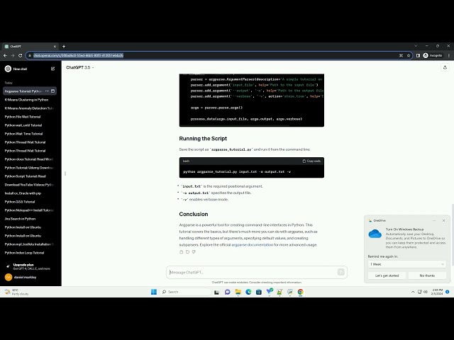 argparse in python