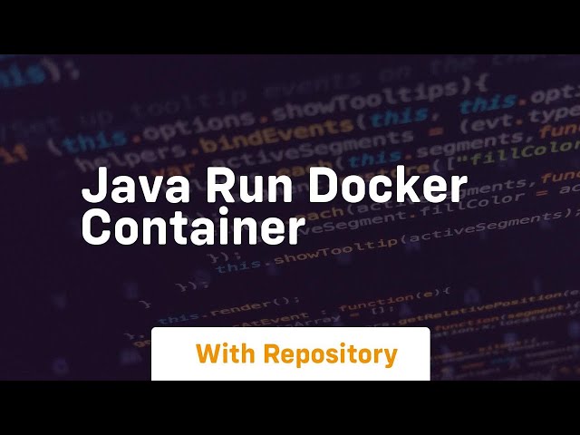 java run docker container