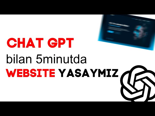 ChatGPT bilan 10 daqiqada Veb-sayt yaratamiz| Frontend & AI | Bosqichma-bosqich