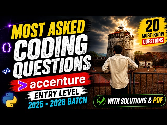 Accenture Custom Software Engineer Most asked Coding Questions For Entry Level In MNC's