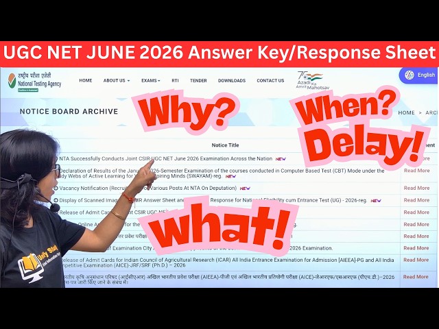 🚨 UGC NET June 2026 Answer Key Delayed?|When Will the Response Sheet Be Released?|Taking So Long?