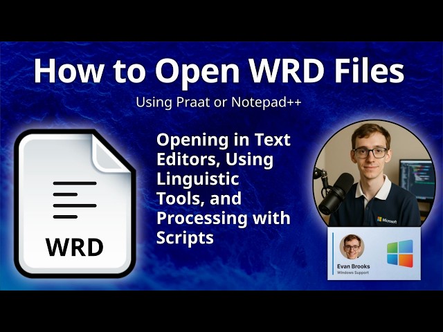 How to Open WRD Files (COREX Word Segmentation Data)