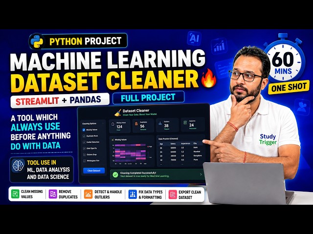 Python Project: Machine Learning Dataset Cleaner 🔥 | Streamlit + Pandas | Full Project | One Shot